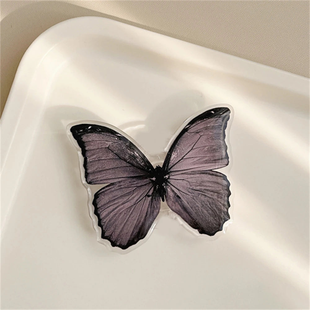 Cute Butterfly Phone Grip Tok Griptok  Holder Ring For iPhone 16 Universal Accessories Lovely Bowknot Phone Stand Bracket Socket