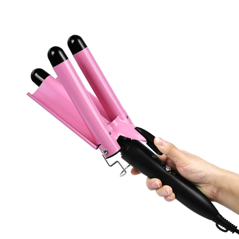 Professional Curling Ceramic Hair Curler Wave Waver Styling Tools Styler Wand Three Barrel Hair Curler Irons Automatic