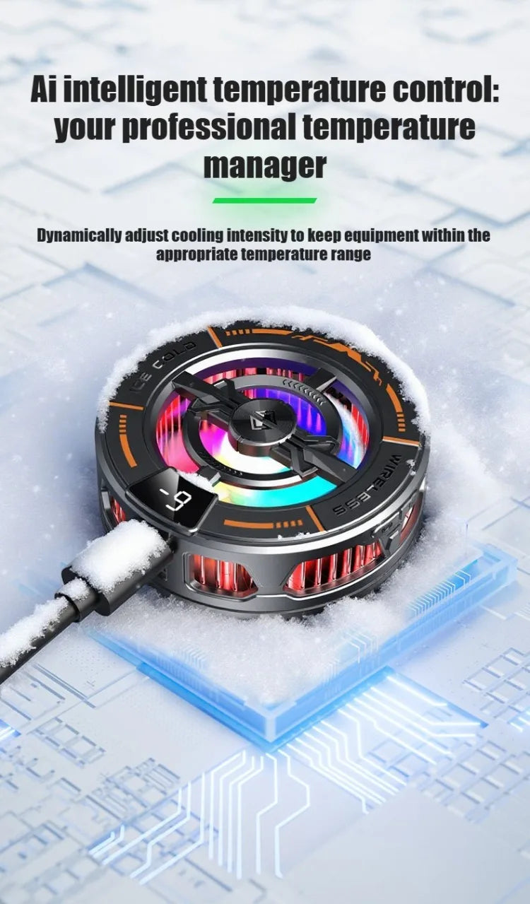 K28 Magnetic Semiconductor Phone Cooler with Wireless Fast Charger Cooling Radiator Gaming Accessorie for IPhone MagSafe Android