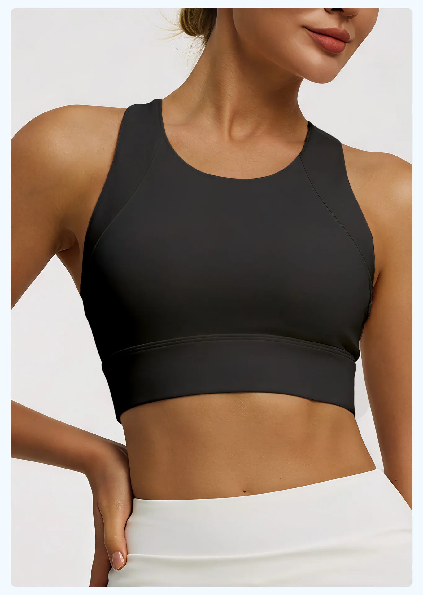 New Women's Sports Yoga Tank Top Halter Neck, Sexy Running Bra with Built-in Pads High-Intensity Shock-Absorbing Bra Tennis L