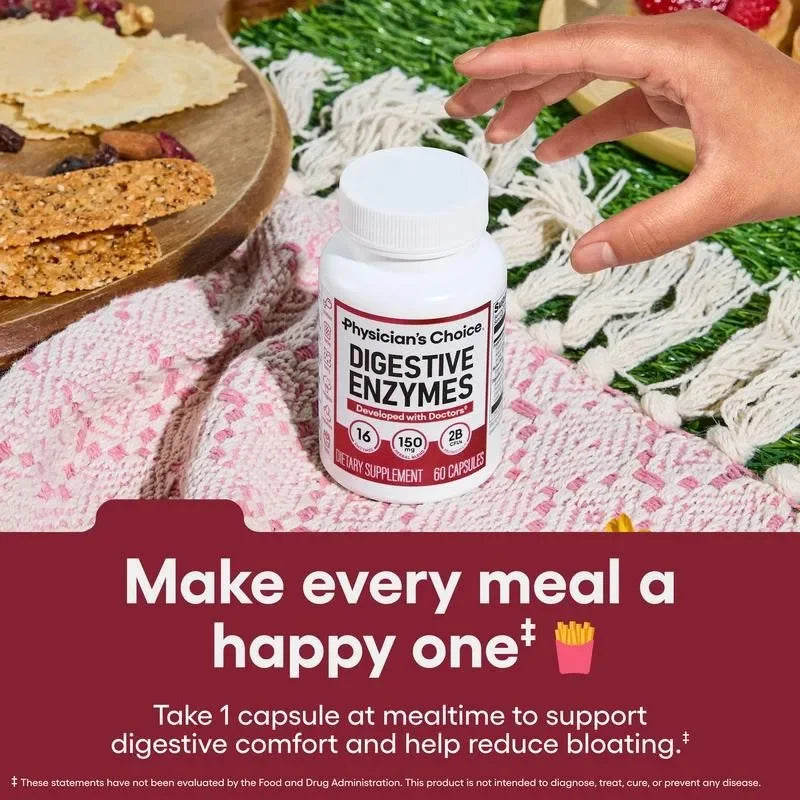 Digestive Enzymes - Gut Health, Multi Enzymes, Organic Prebiotics & Probiotics for Digestive Health