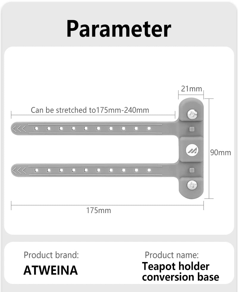 ATWEINA Silicone Water Bottle Adapter Frame Integrated Water Bottle Strap Anti-slip And Shockproof Water Bottle Adapter