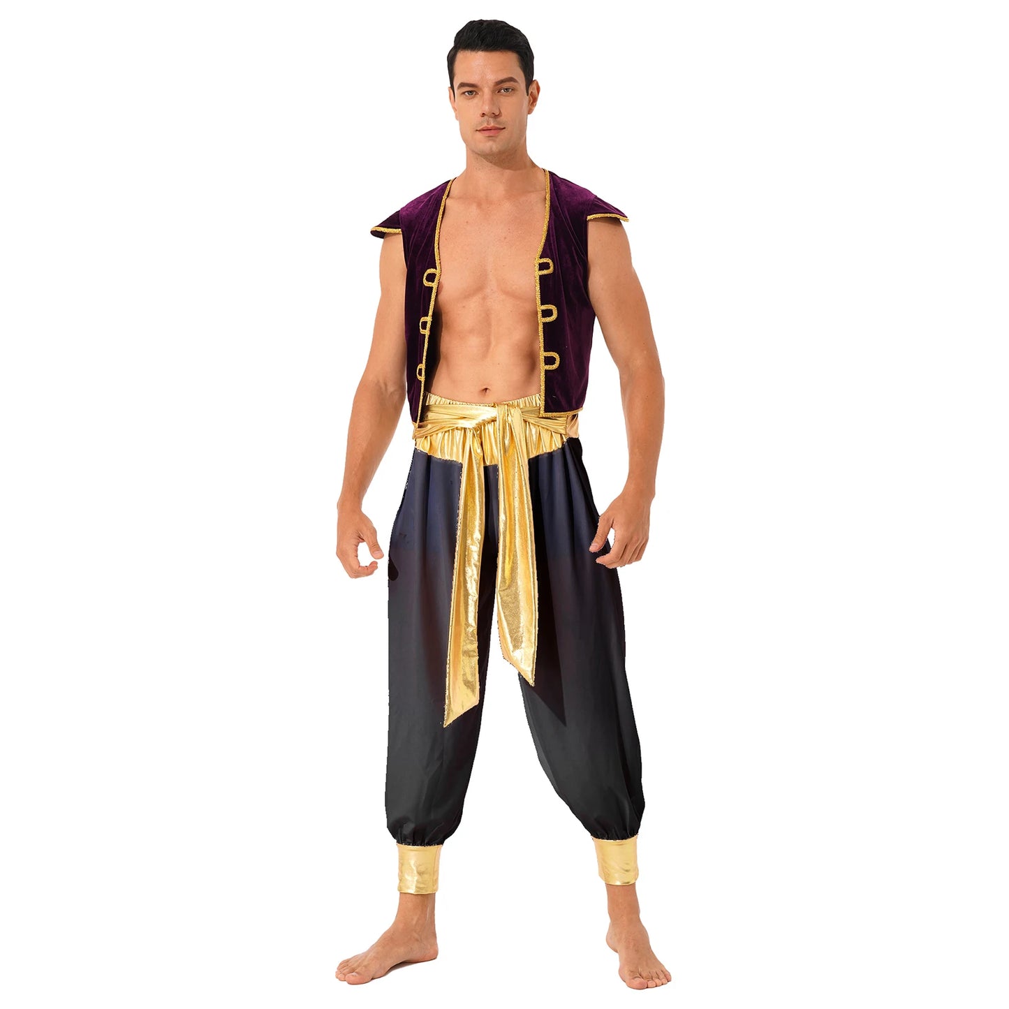 Halloween Adult Cosplay Complete Set Ancient Greek God Gladiator Clothing Mythical Prince Aladin Party Performance Costume