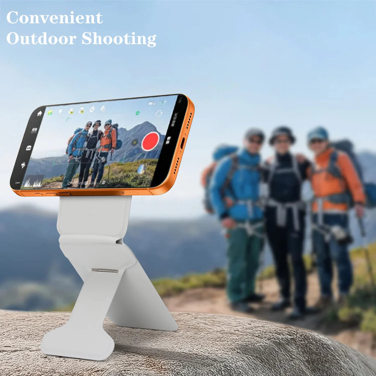 Functional Magnetic Card Holder Adjustable Stand Selfie Stick Compatible with MagSafe Card Holder