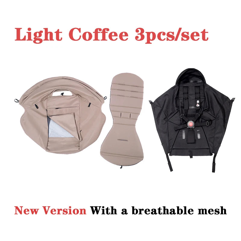 3Pcs /Set 175° Strollers Accessories Sunshade Covers Seat Cushion With Breathable Mesh Canopy Seat Liner Fit YOYO+/YOYO2/YOYA