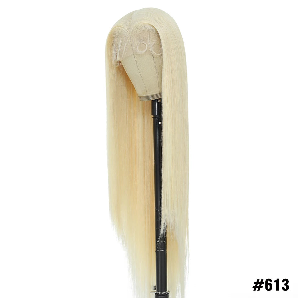 Highlight 13x6 Synthetic Lace Frontal Wigs For Women 40 Inch Long Silky Straight Lace Front Wigs High Quality American Afro Wigs