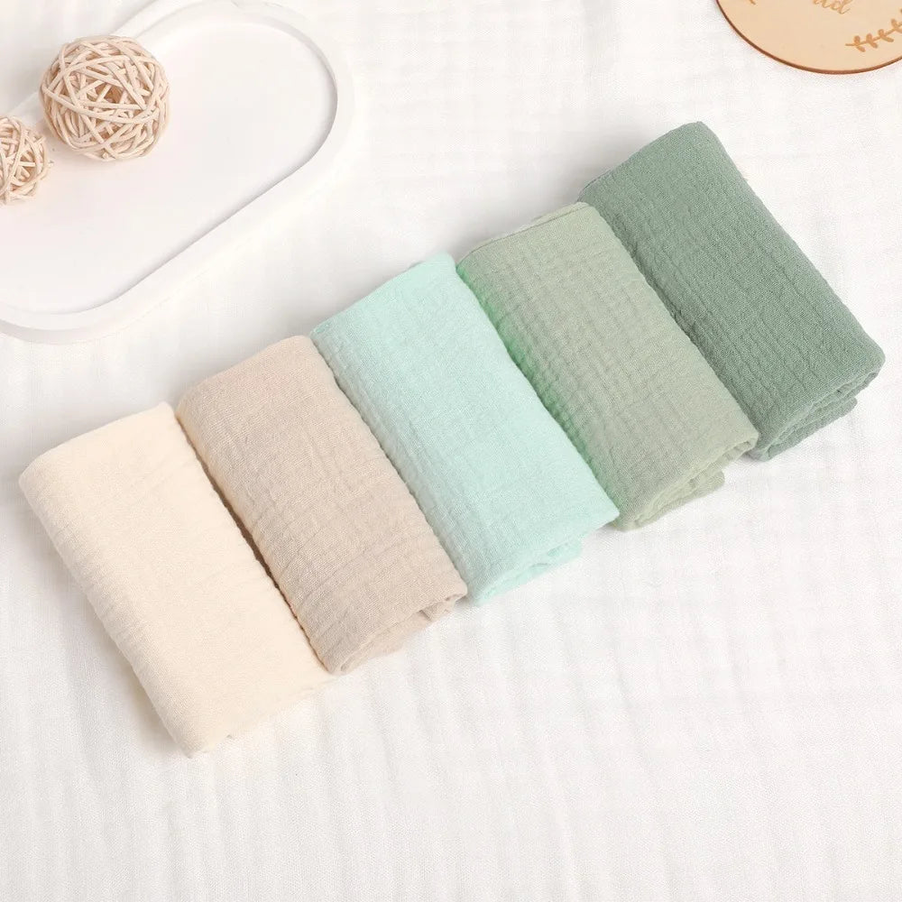 High Quality 4-Layer Pure Cotton Baby Cotton Washcloth Absorbent Soft Square Towels Baby Towels Gauze Cotton Newborn Burp Cloth