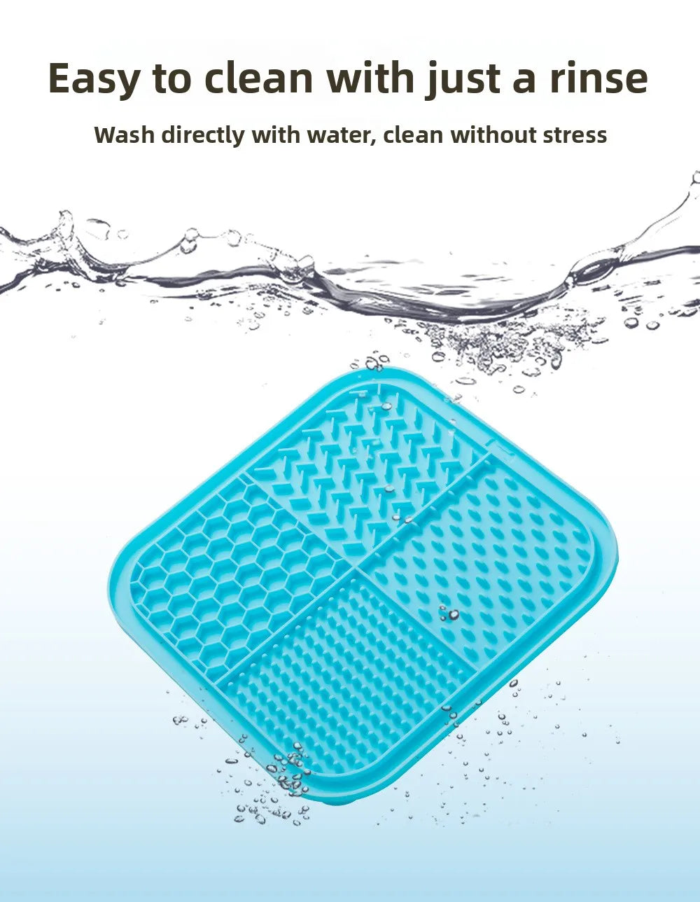 Pet Lick Mat for Dogs Cats, Anti-slip Anxiety Reducer Lick Tray,  Anxiety Relief Feeding Pad for Bath Grooming Distraction