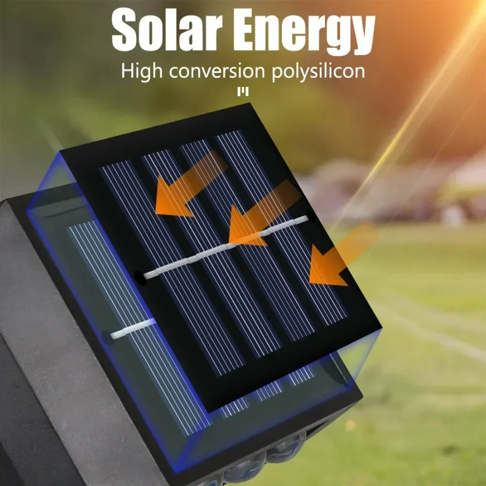 4/6/8 LED Solar Double-headed High Brightness Wall Lights Garden Lights Door Sign Wall Lights Outdoor Waterproof Wall Decor Led
