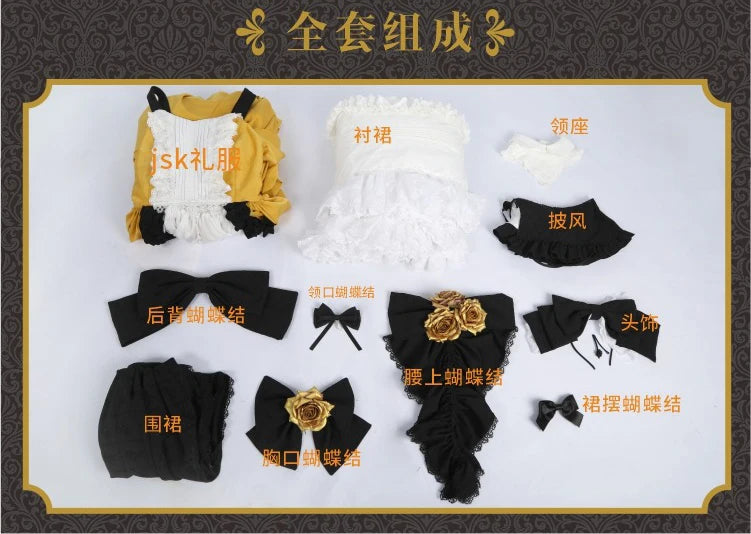 15th Anniversary Rin Cosplay Costume Women Cute Gothic Lolita Dress Halloween Outfits Anime Clothing Custom Made