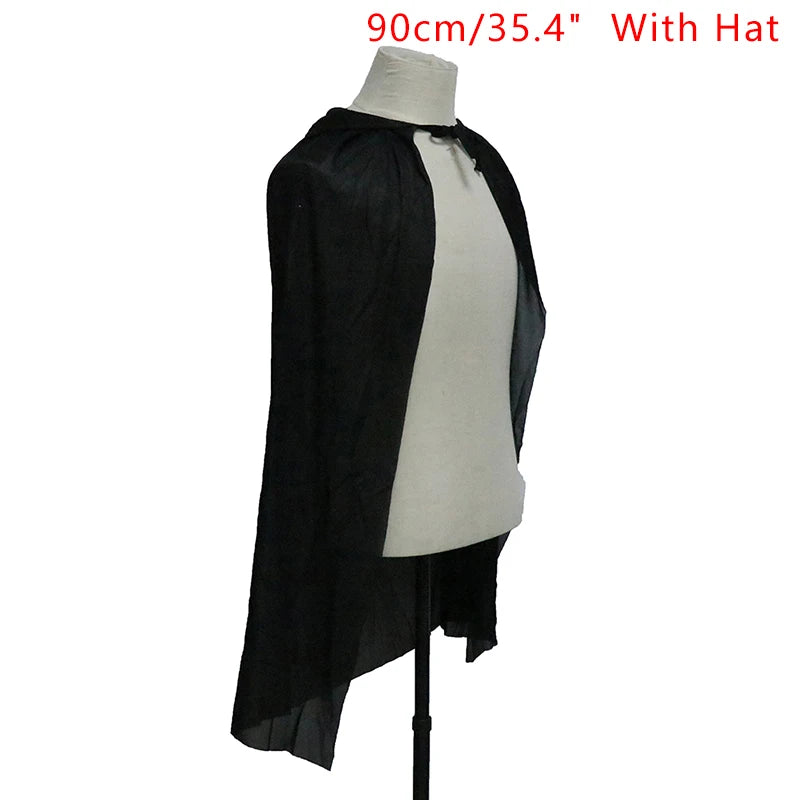 Halloween Costume For Men Woman Kids Female Girl Boy Adult Death Scary Devil Role Red Black Witch Vampire Long Cape Cloak Hooded