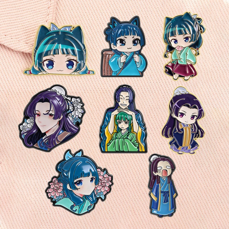 4-20pcs/set Red Eared Rabbit Enamel Pins Anime Characters Turbo Granny Cat Holy Jesus Medical Brooches Lapel Badge Jewelry Gifts