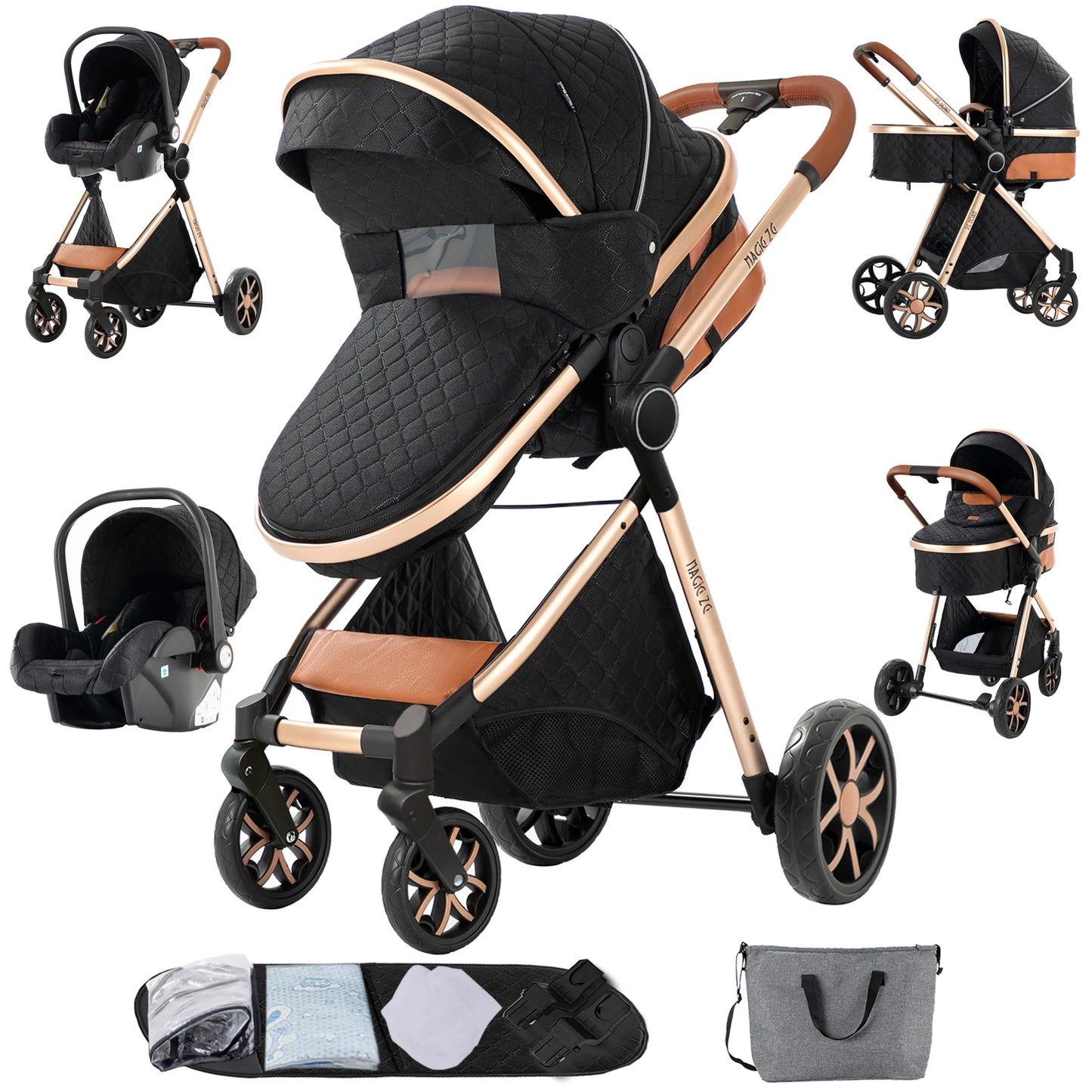 Baby stroller 3 in 1 for newborn Lightweight baby stroller cars for child car seat compact baby stroller foldable baby stroller