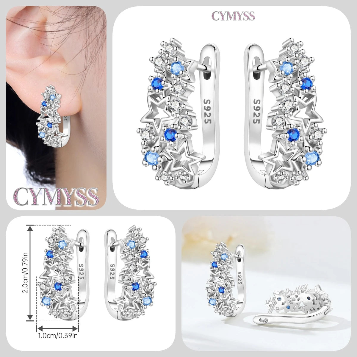 925 Sterling Silver Needle Iris Flower Hoop Earrings for Women Original Elegant Versatile Jewelry Birthday Party Fine Gift 2026
