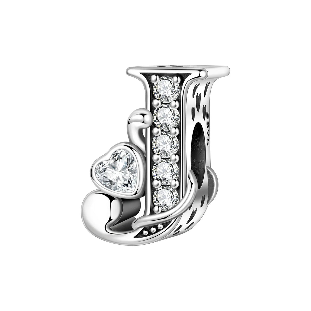 2026 New 925 Sterling Silver Zircon Scroll Grass Pattern 26 Letter Bead Charms for Women Fit DIY Bracelet Necklace Jewelry Gift