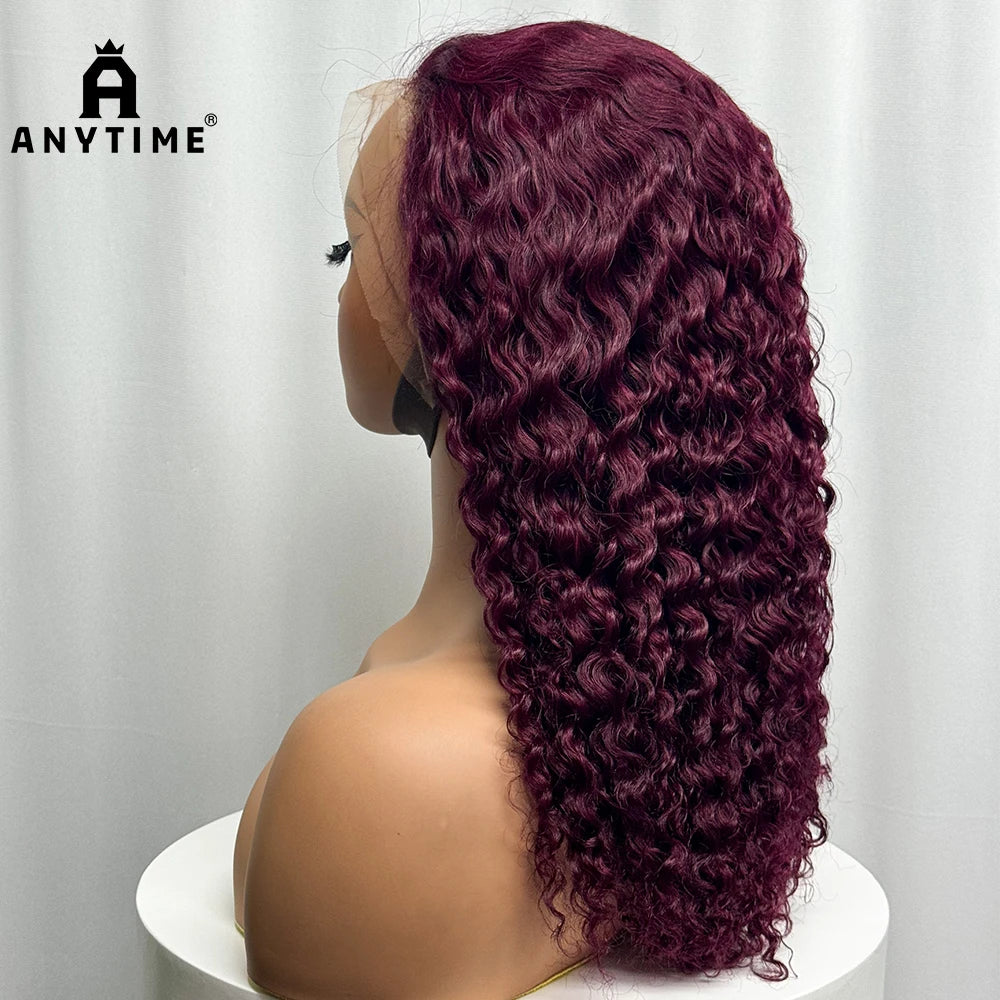280% High Density Double Drawn Pixie Jerry Curly Water Wave Human Hair Wigs 20inches 13x4 Lace Frontal Human Hair Wig for Women