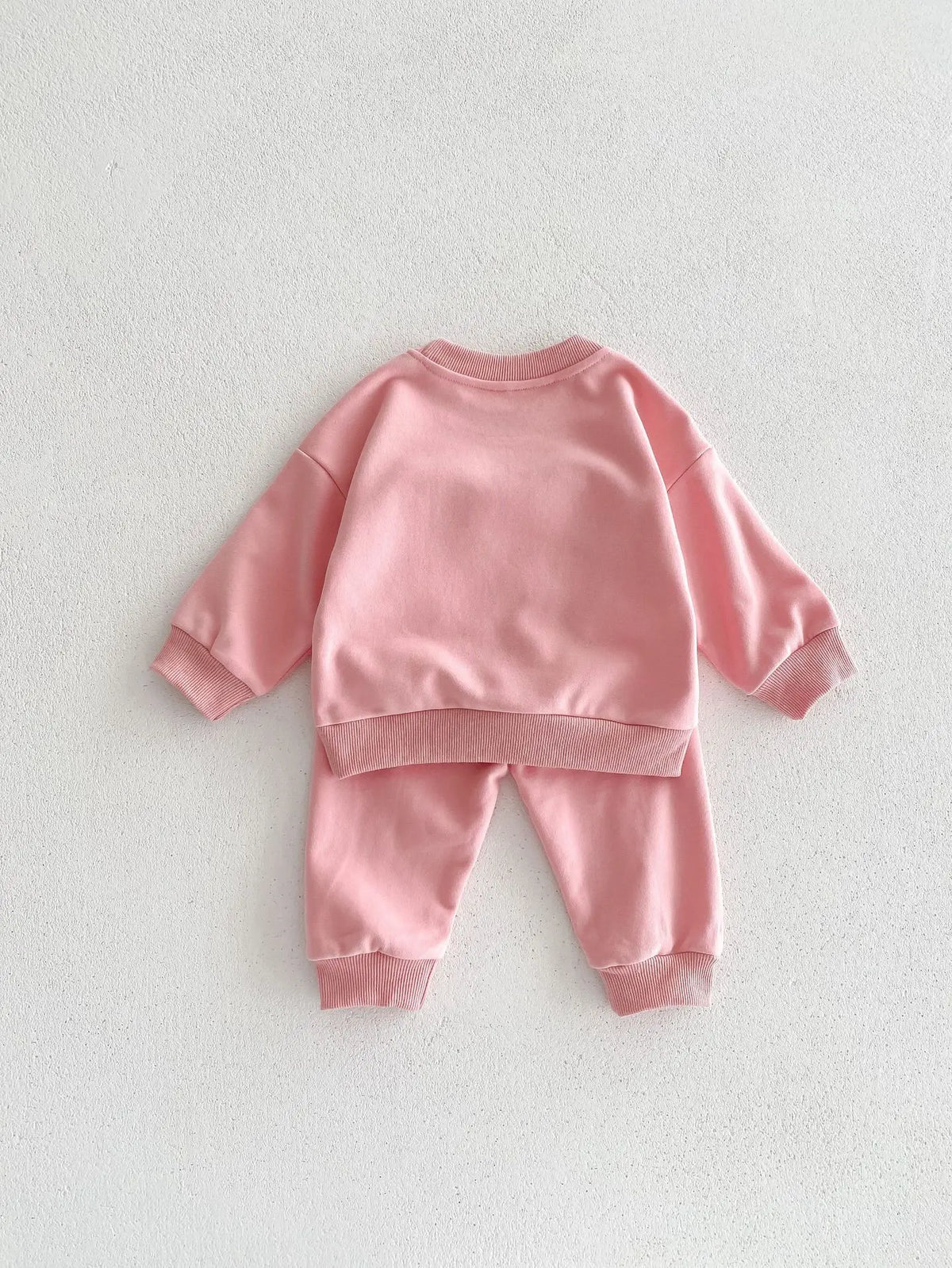 Spring New Baby Clothing Set, Korean Style Cute Bear Two-Piece Outfit for Kids, Long Sleeve Top & Pants Set