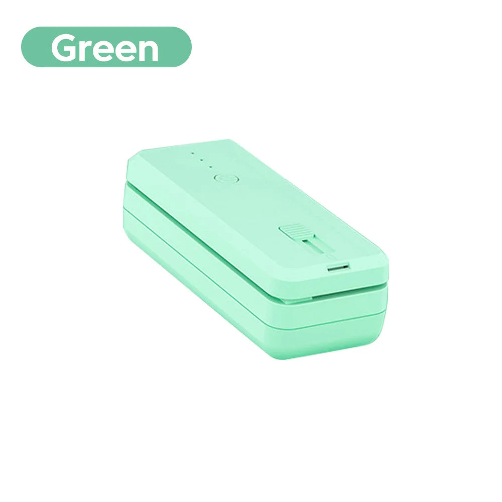 Portable Mini Sealer 2 in 1 Food Plastic Package Bags Sealing Machine USB Rechargeable Magnetic Handheld Plastic Bag Heat Sealer