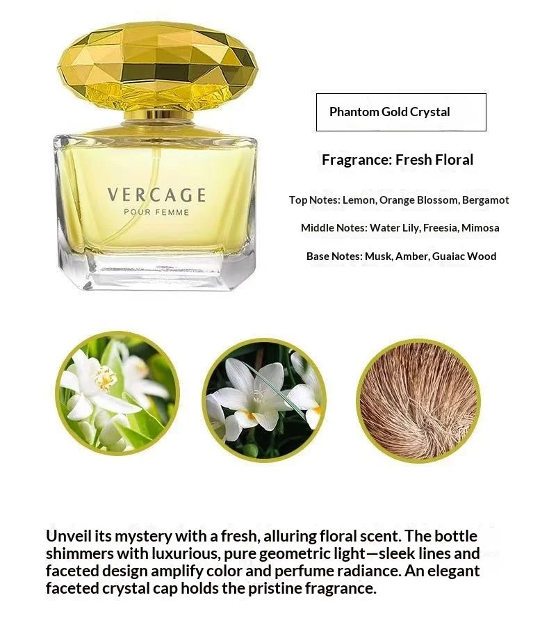 Luxury Brand Lasting Fragrance 50ml Women Body Spray Perfume Floral Scent Pheromone Perfumes  Crystal Diamond Sweet Love Crystal