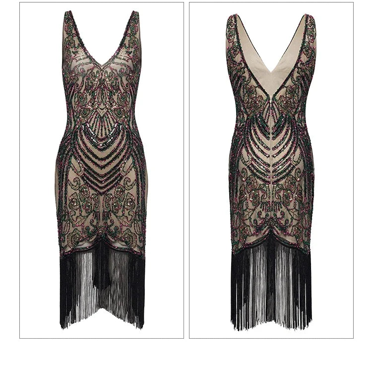 Sexy Women's 1920s Flapper Dress Vintage Swing Fringed Gatsby Roaring 20s Ladies Dress Wedding Evening Party Cocktail Dress Hot