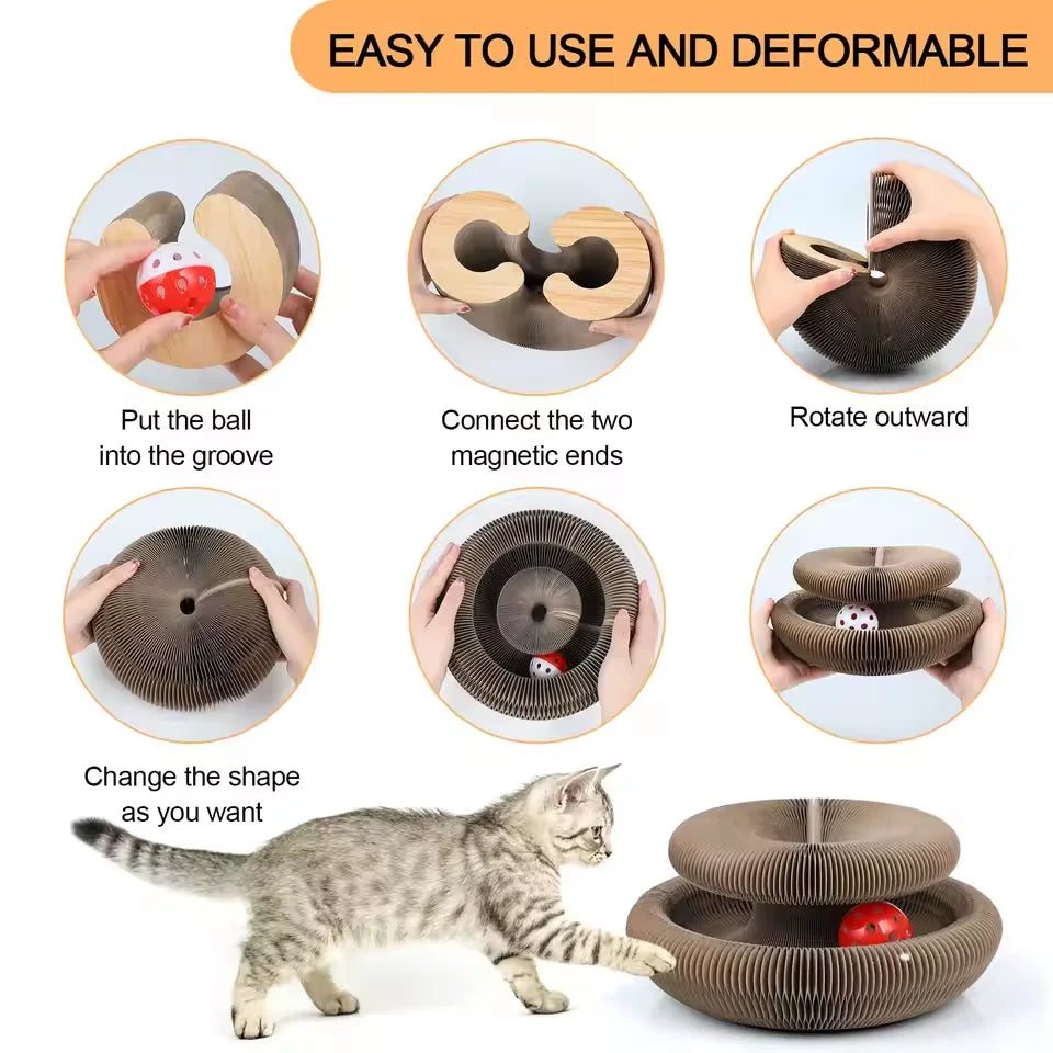 Cat scratch board cat nest wear-resistant and anti fall cat toy self entertaining corrugated paper claw grinding board