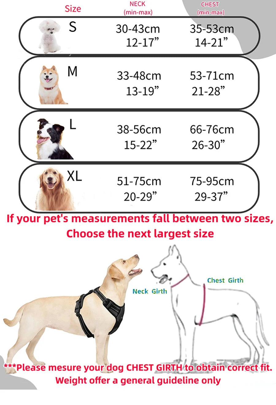Dog Vest-Style Harness Leash, Pet Vest Leash, Four-Color Optional Nylon Material Dog Harness, Suitable for Medium and Large Dogs, Dog Harness Pet Supplies