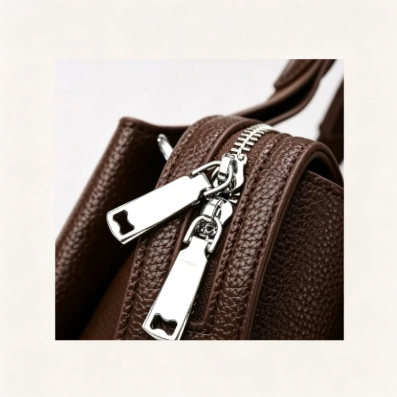 Luxury leisure travel zipper shoulder bag, high-quality design handbag, classic and trendy women's backpack