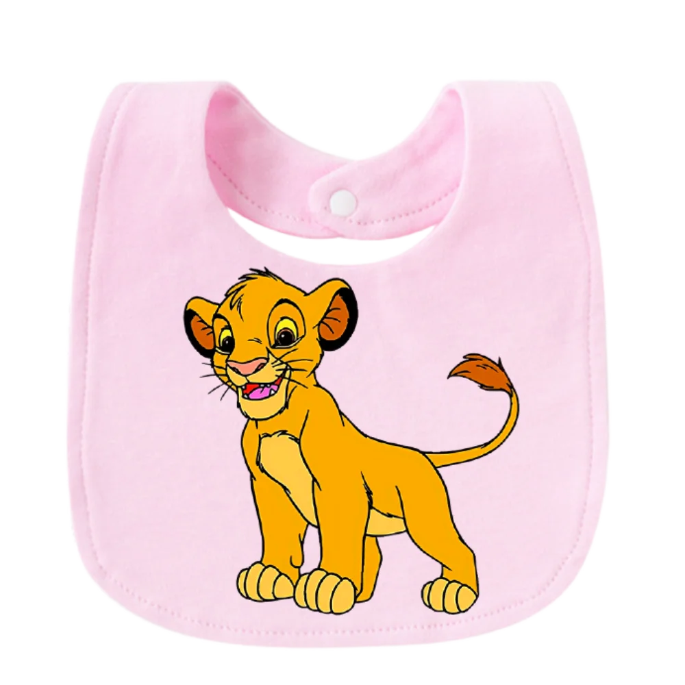 Little Lion King printed newborn bib Kawaii mother and baby feeding products weaning pacifier baby nipple and chain clip Newborn