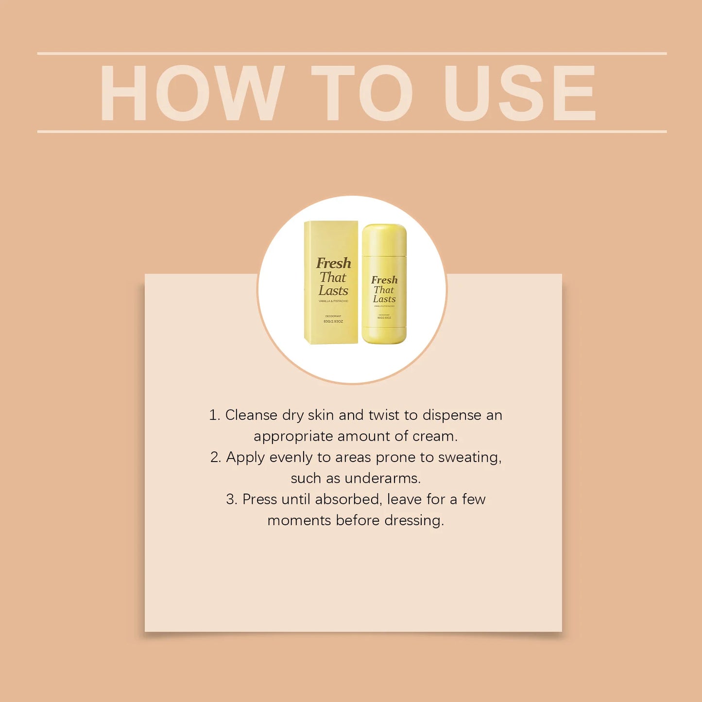 Vanilla Deodorant Stick Armpit Antiperspirant Odor Eliminator Brightening Skin Care Products Kojic Acid Turmeric Deodorant 83g