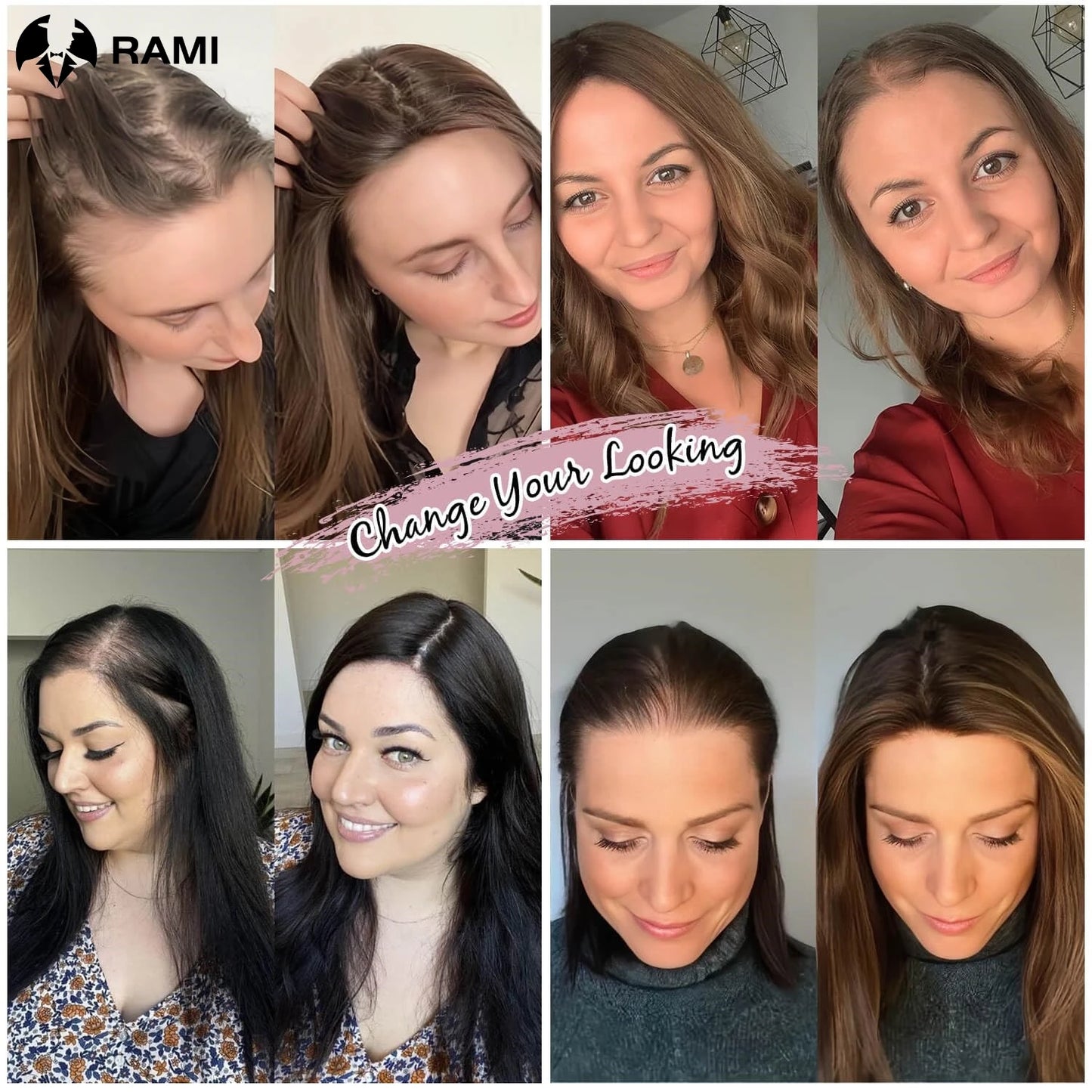 Natural Hair Topper Human Hair Accessories For Women Straight Hair Clips Wigs 18inch Lady Hairpieces Machine Made Base Toppers