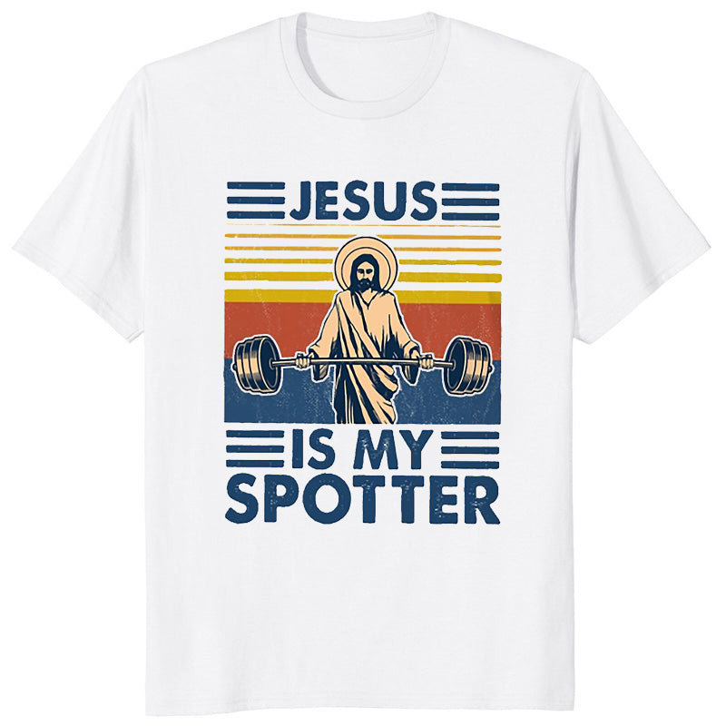 Retro Vintage Jesus Christ Gym T Shirts Men Pure Christian Faith Tee Top Short Sleeved Funny Printed Graphic Tshirt Gift