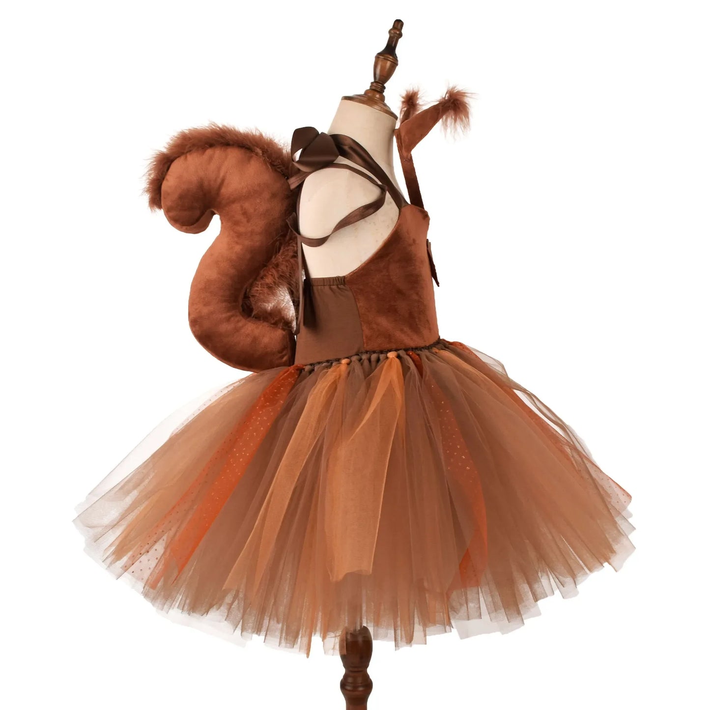 Halloween Costume Children's Squirrel Dress Animal Cute Dress Children's Day Performance Costume Role Play Tutu Dress 2-12Y