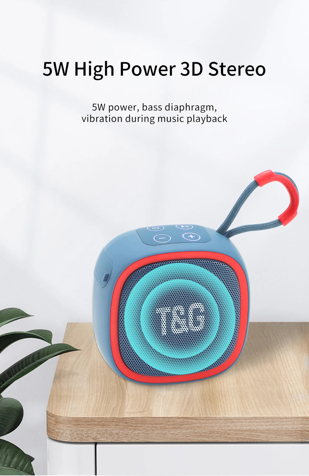 Bluetooth Speaker Mini Portable Wireless Powerful Speakers TWS BT 5.3 Sound Box HIFI Loudspeaker Supports TF Card Radio TG659