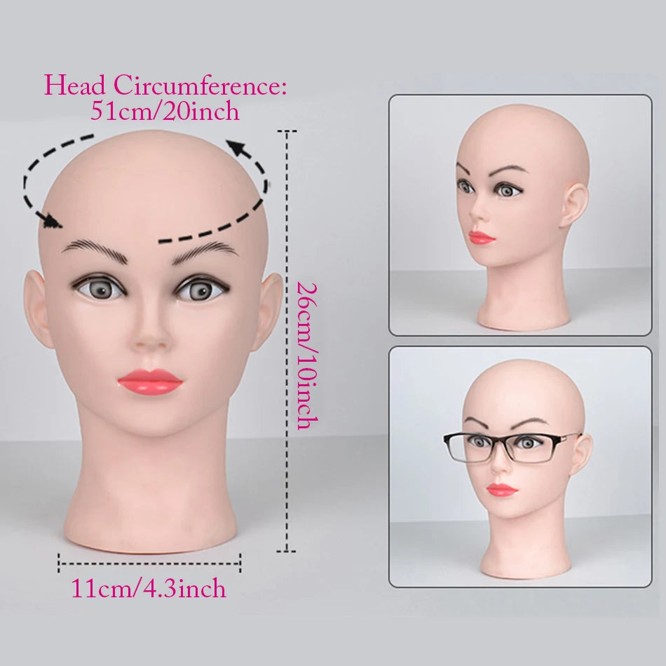 Mannequin Head Wig Stand With Adjustable Wig Tripod Stand Holder For Wigs Making Display cosmetology supplies hairdressing head