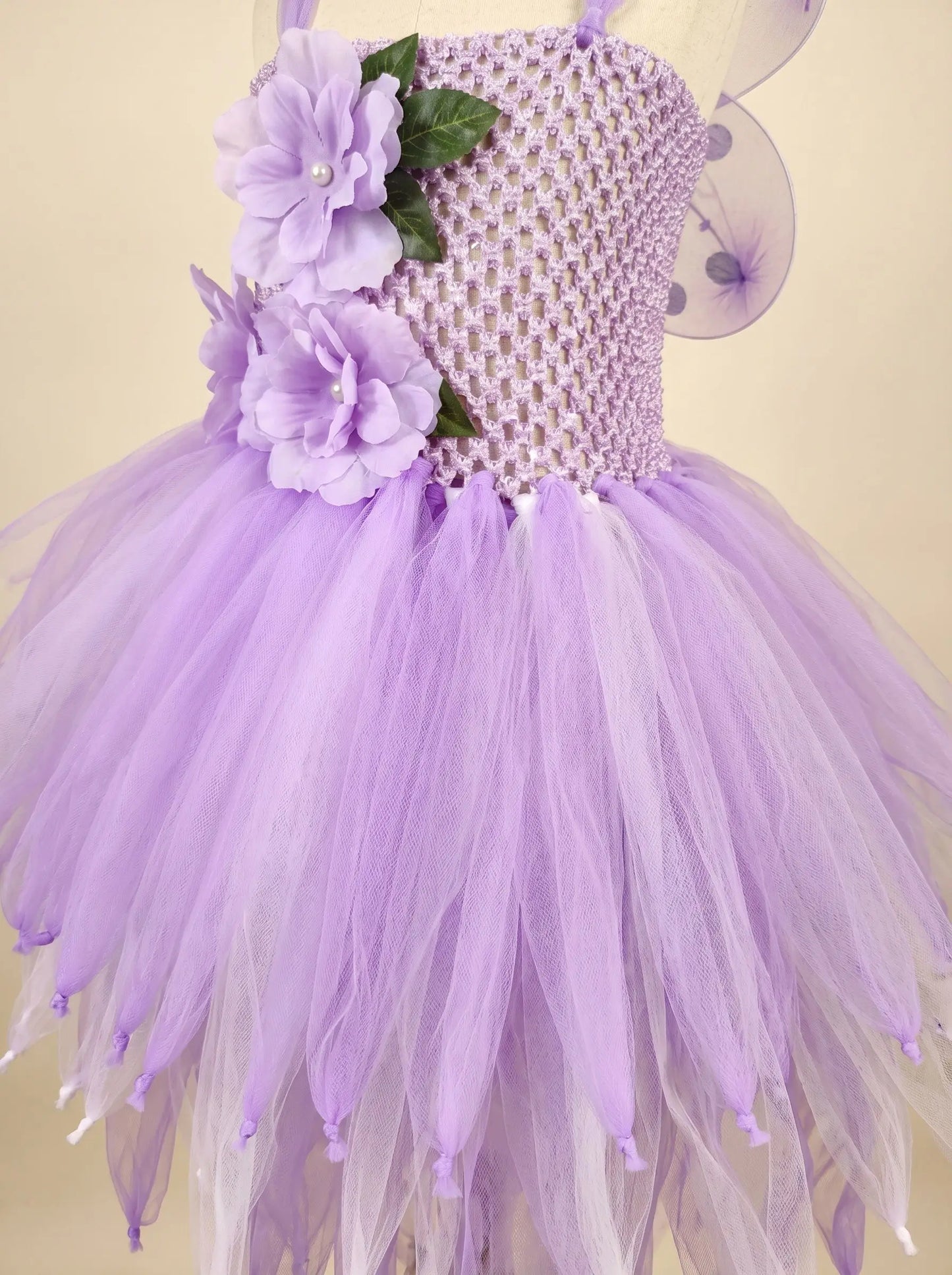 Girls Fairy Costume Princess Dress Kids Butterfly Wing Outfit Tulle Dress Halloween Birthday Party Fancy Dress Carnival Pageant