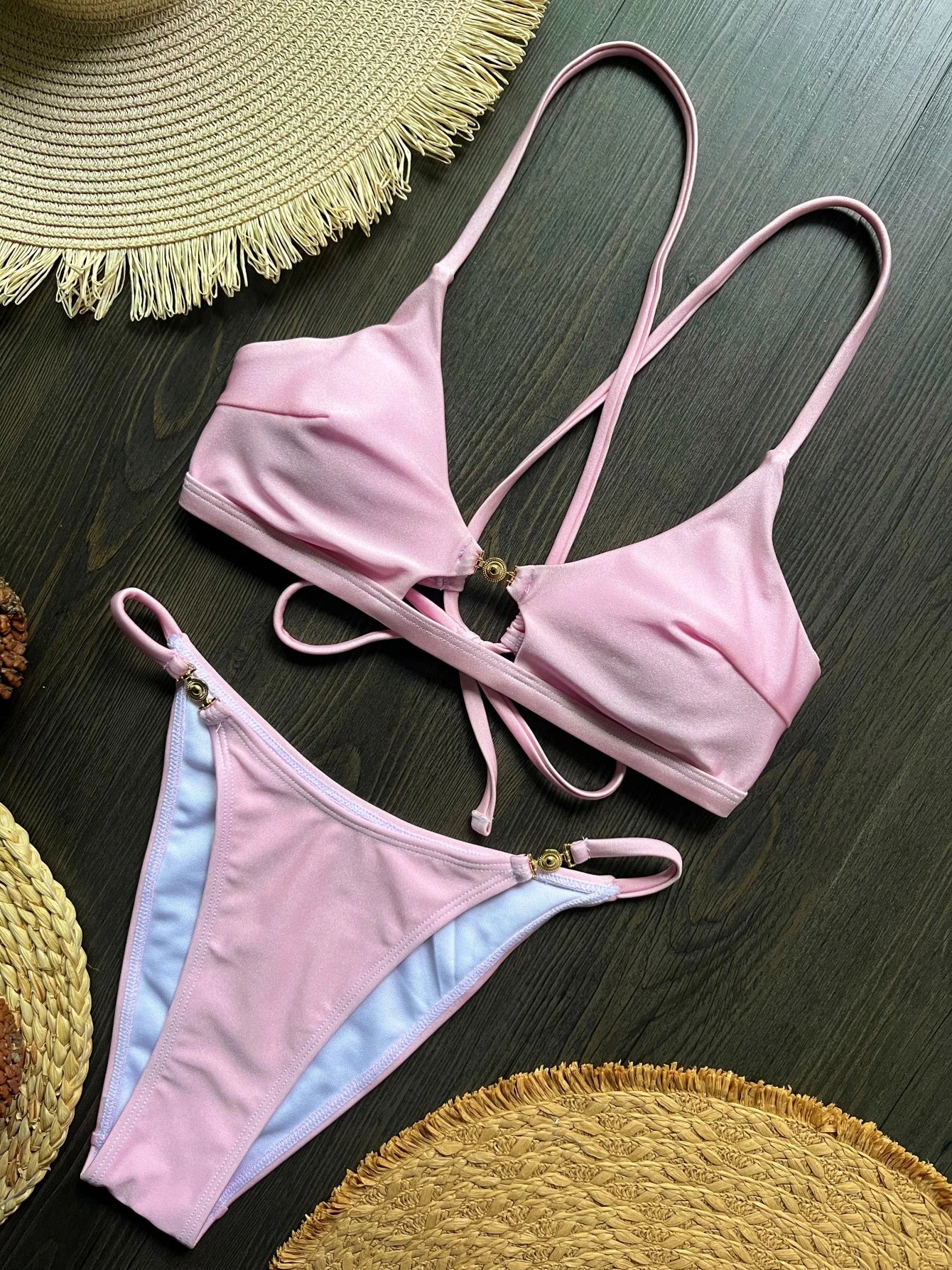 2026 Miyouj Push Up Bikinis New Two Piece Suit Bathsuit Sexy Bikini Sets Hollow Out Swimsuit String Bathwear Low Waist Swimwear