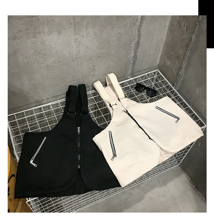 Multifunctional Cargo Vest Chest Bag Men Women Street Hip Hop Backpack Multi-purpose Wearable Crossbody Bags