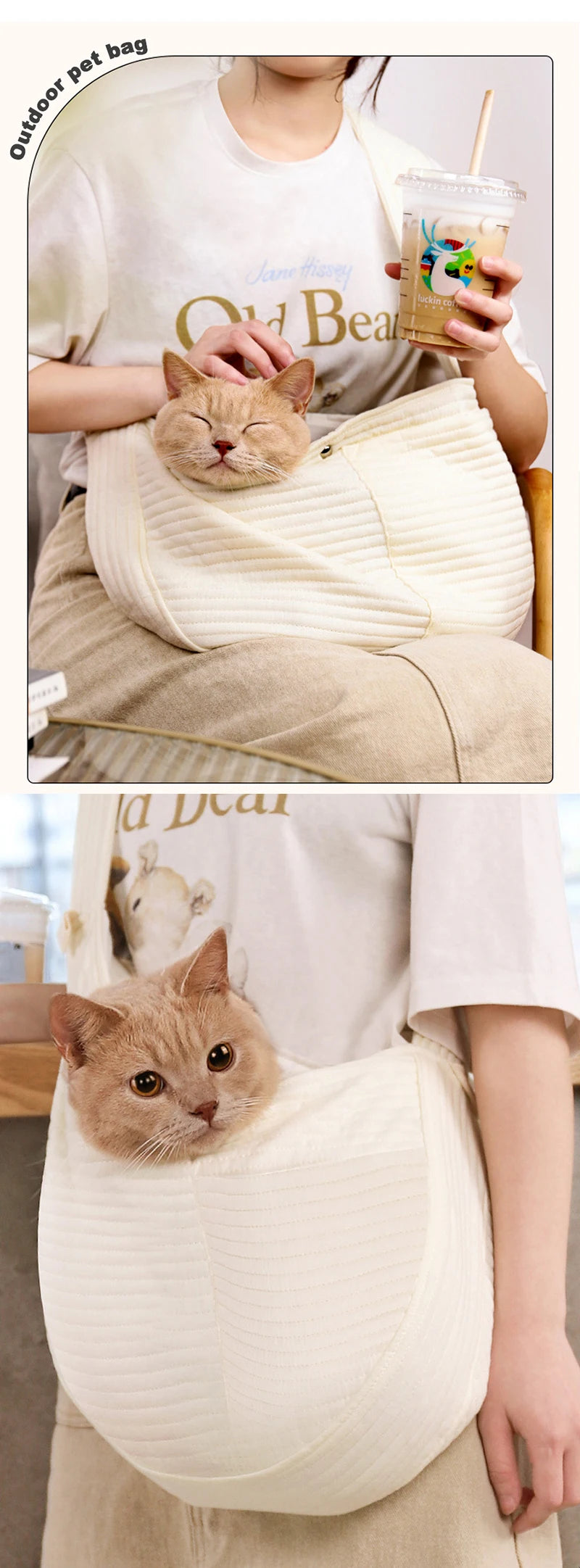Outdoor Puppy Carrier Bag Carrier Bag Cat Carrier Bags Out Crossbody Shoulder Bag Portable Cat Dog Sling Bag Pet Carrying Suppli