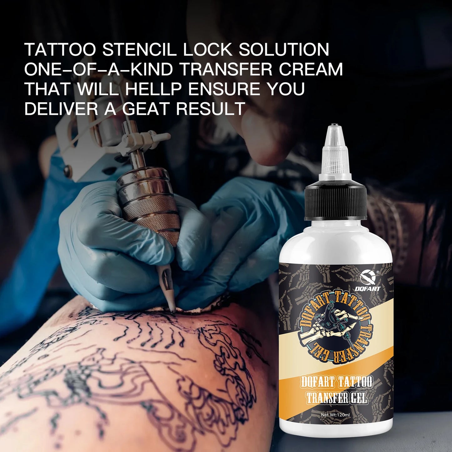DQFART Tattoo Transfer Remover Spray Kit - Professional Correction Solution for Mistakes Safe Easy To Use for Beginners Artists