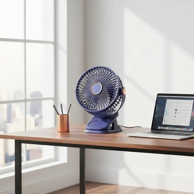 1 Set 720° Rotating Hanging Clip Fan Night Light Air Cooler USB Rechargeable Electric Fan Outdoor Camping Small Fans Ventilador