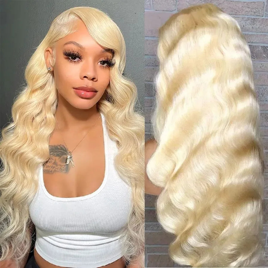 White Wig Body Wavy Lace Front Wig 13x4 HD Heat Fiber Pre Plucked Synthetic And Blend For Women Daily Wear Clearance Cosplay