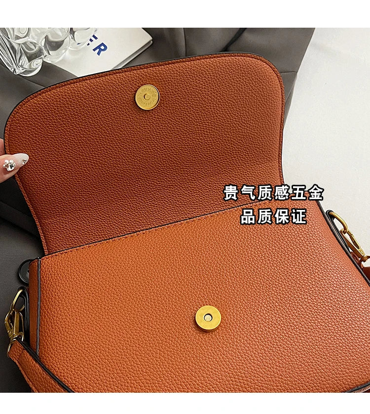 Retro Luxury Women Shoulder Bag Elegant Leather Crossbody Bag High End Tote Vintage Classic Designer