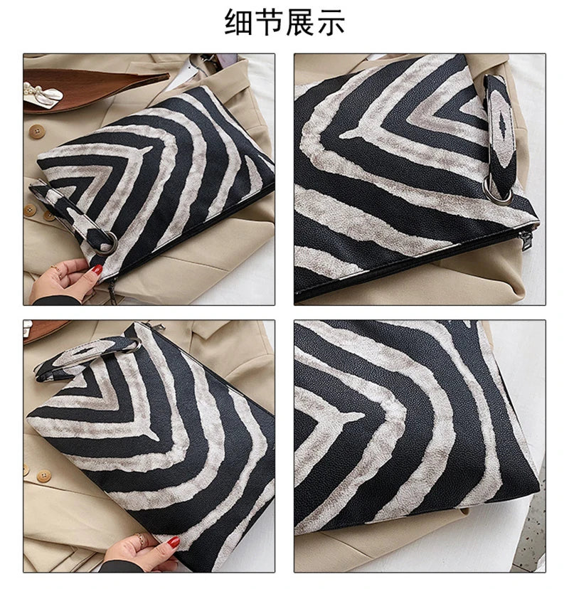 Fashion Luxury Handbags Women Bag PU Leather Clutch Ladies Evening Envelope Bag Female Day Clutches Purse Portable Wristlet Bag