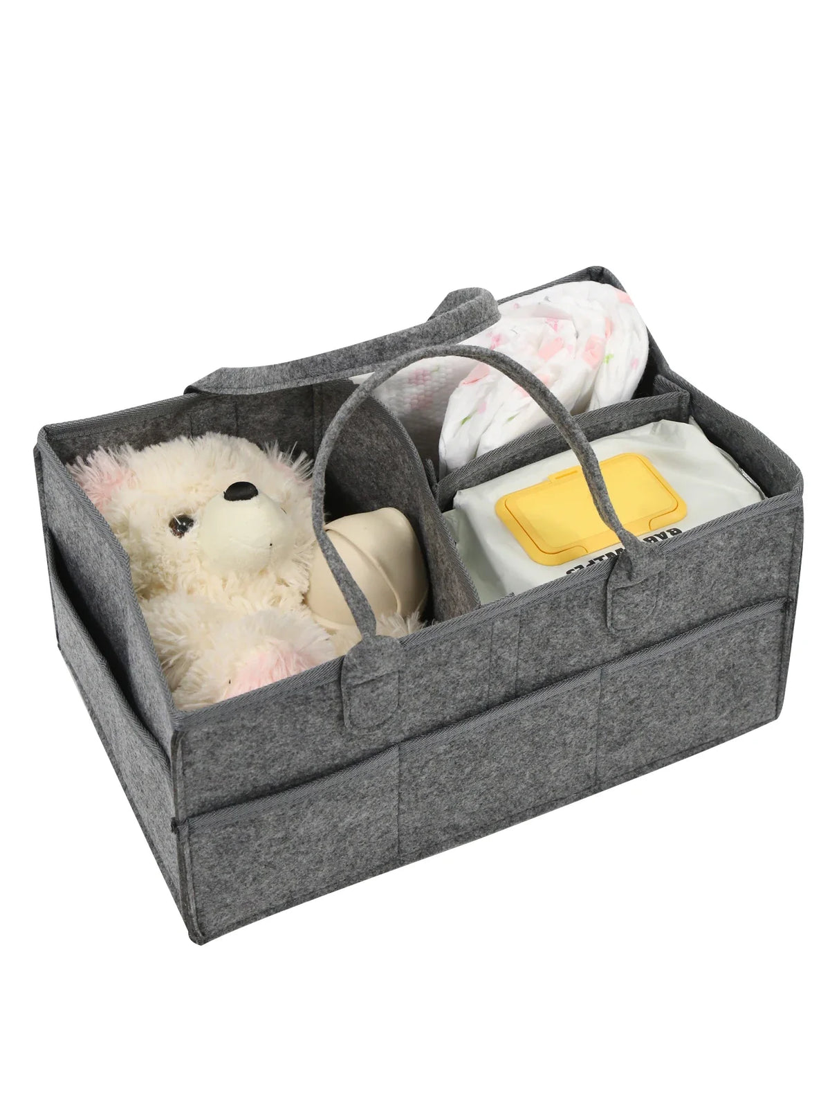 Baby Stroller Organizer - Foldable Mommy Tote Bag & Diaper Storage Hanging Basket | Portable & Thicken Design for Easy Access