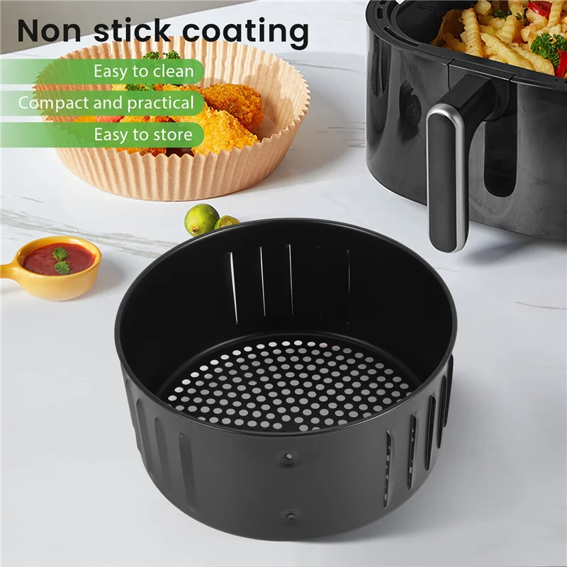 B47B-Air Fryer Replacement Basket, Non Stick Sturdy Roasting Cooking Stainless Steel Baking Tray For All Air Fryer Oven