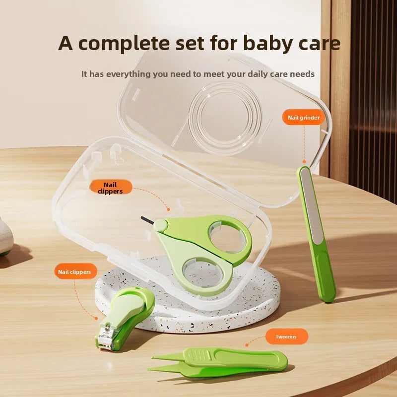 Baby Nail Clipper Set - Newborn-Safe Nail Scissors,Anti-Pinch Skin Nail Cutter Kit, Gentle Precision Grooming Tools for Infants
