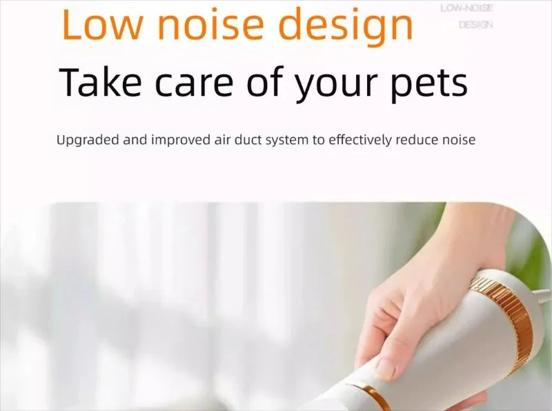 Small Dog Dryer Pet Heating Hair Puppy Dryer Cat Hair Blow and Comb 2in1 Hair Dryer for Small Middle Dogs Quick Drying