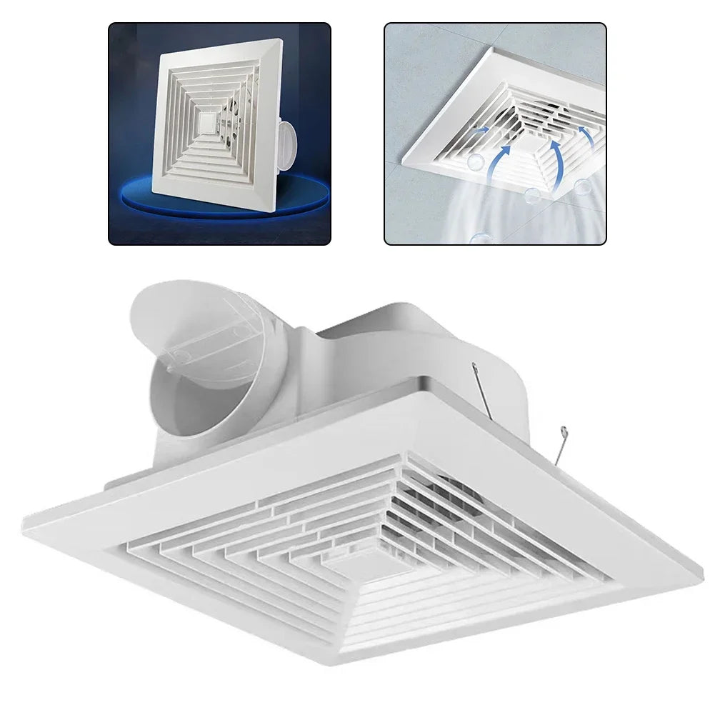 Ceiling Exhaust Fan for Kitchen Bathroom Powerful Airflow Strong Suction Silent Ventilation Fan with Energy Saving Copper Motor