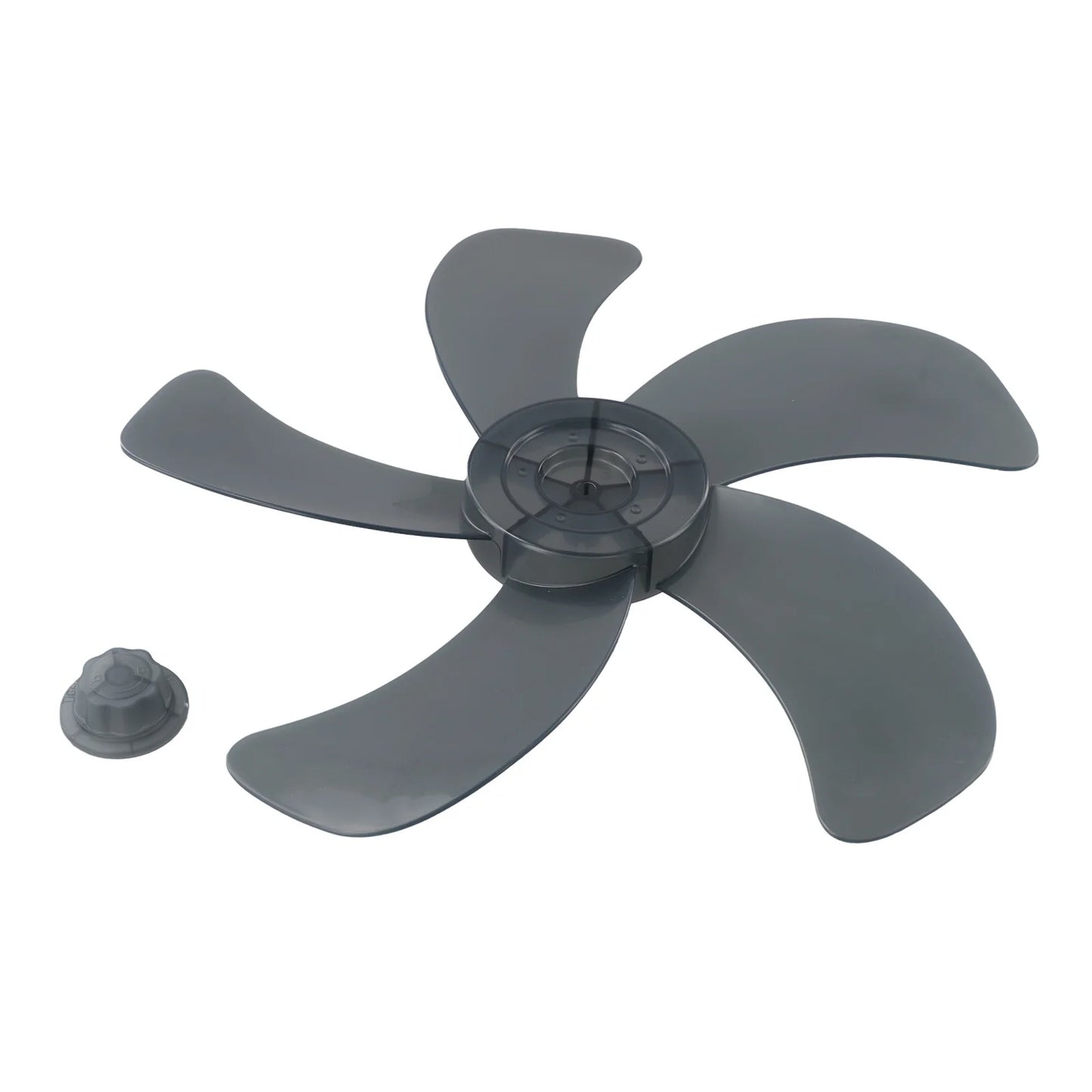 1 Pcs 16 Inch Household Plastic Fan Blade Five Leaves With Nut Cover For Pedestal Fan Table Fanner Accessory