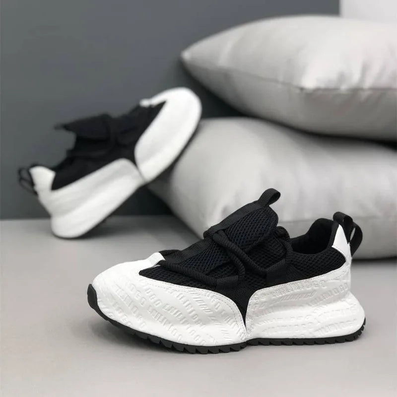 Chunky Sneakers Men Designer Cover Bottom Board Shoes Fashion Casual Leather Fabric Breathable Increased Internal Platform Shoes